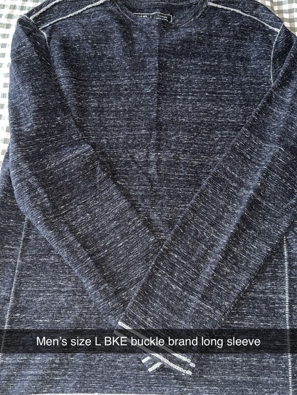 BKE Men's Heathered Dark Gray Crew Sweatshirt